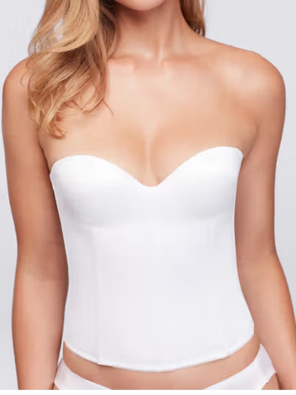 David's Bridal Strapless Seamless Corset Longline Bustier Bra 36d